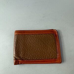 Vintage Dooney & Bourke Made in USA Brown Leather Bifold Wallet